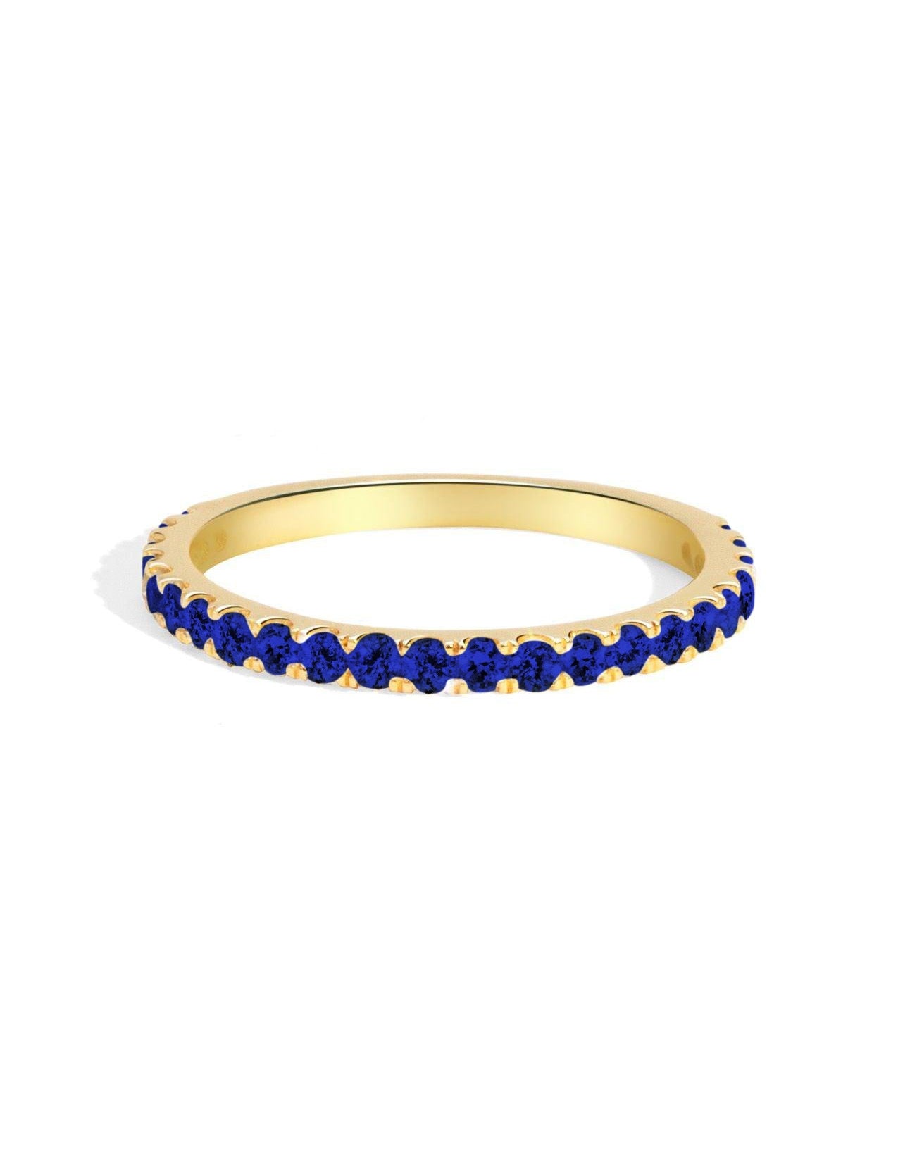 The Halo Yellow Gold Sapphire Band - Molten Store