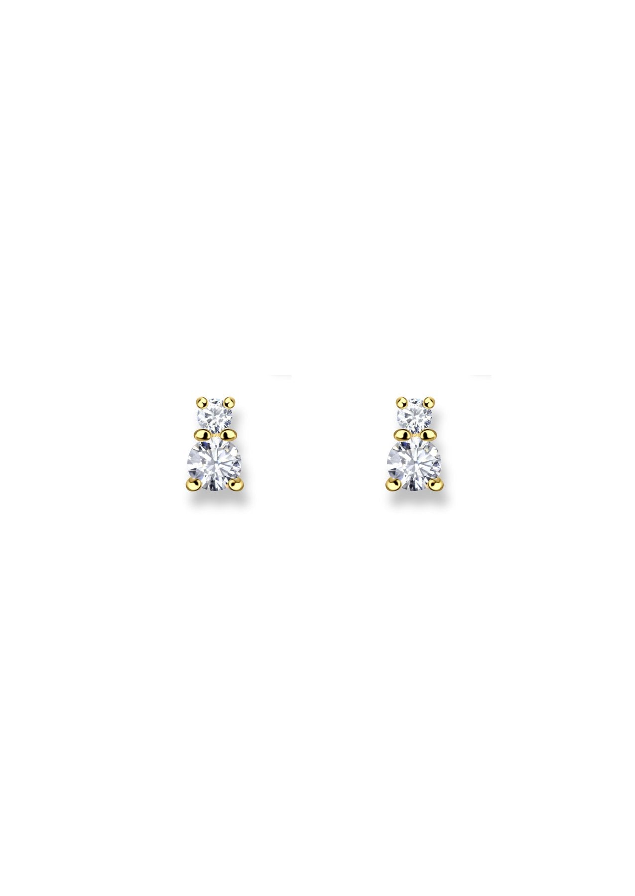 The Harmonic 14ct Gold Vermeil Stud Earrings - Molten Store