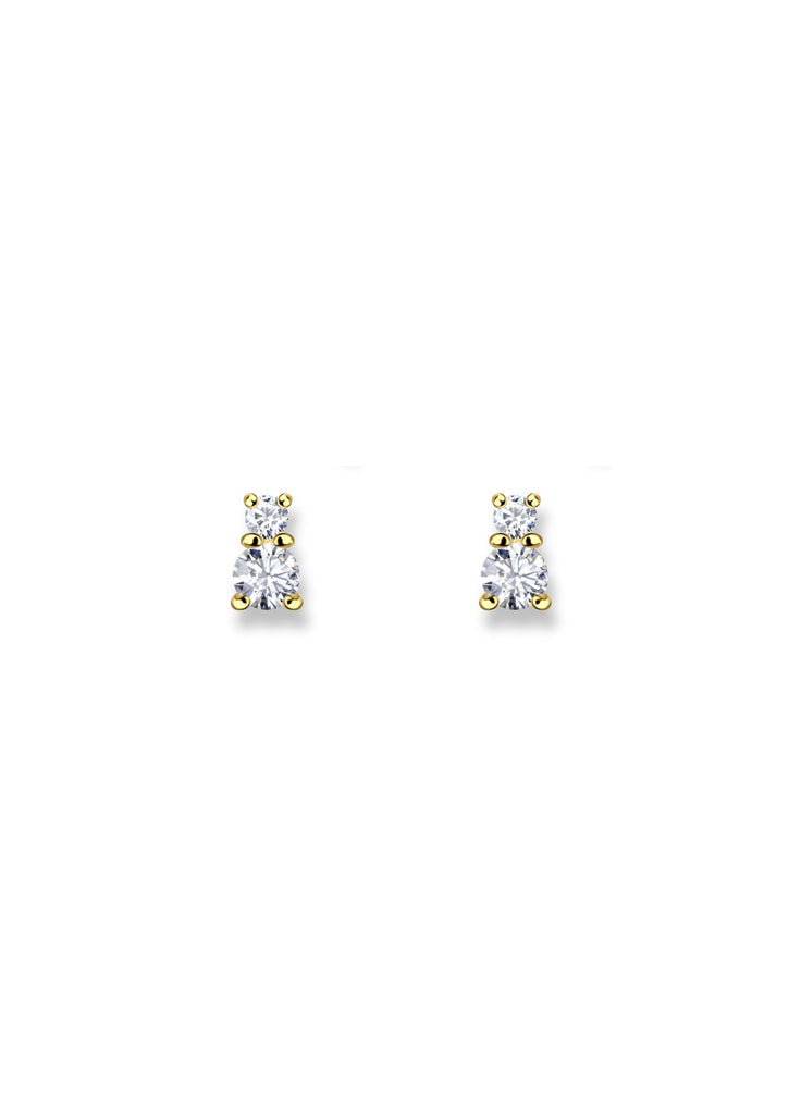 The Harmonic 14ct Gold Vermeil Stud Earrings - Molten Store