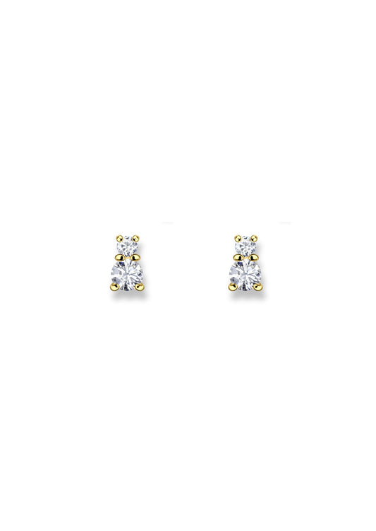 The Harmonic 14ct Gold Vermeil Stud Earrings - Molten Store