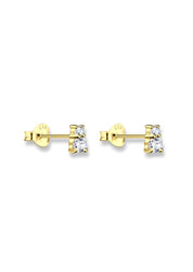 The Harmonic 14ct Gold Vermeil Stud Earrings - Molten Store