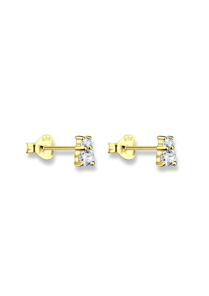 The Harmonic 14ct Gold Vermeil Stud Earrings - Molten Store