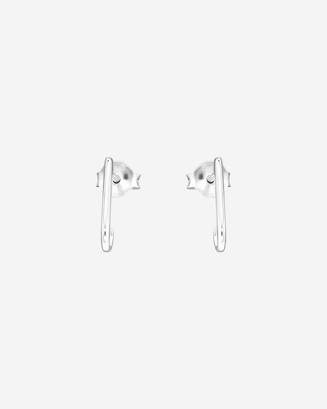 The Harmony Sterling Silver Curved Drop Earrings - Molten Store