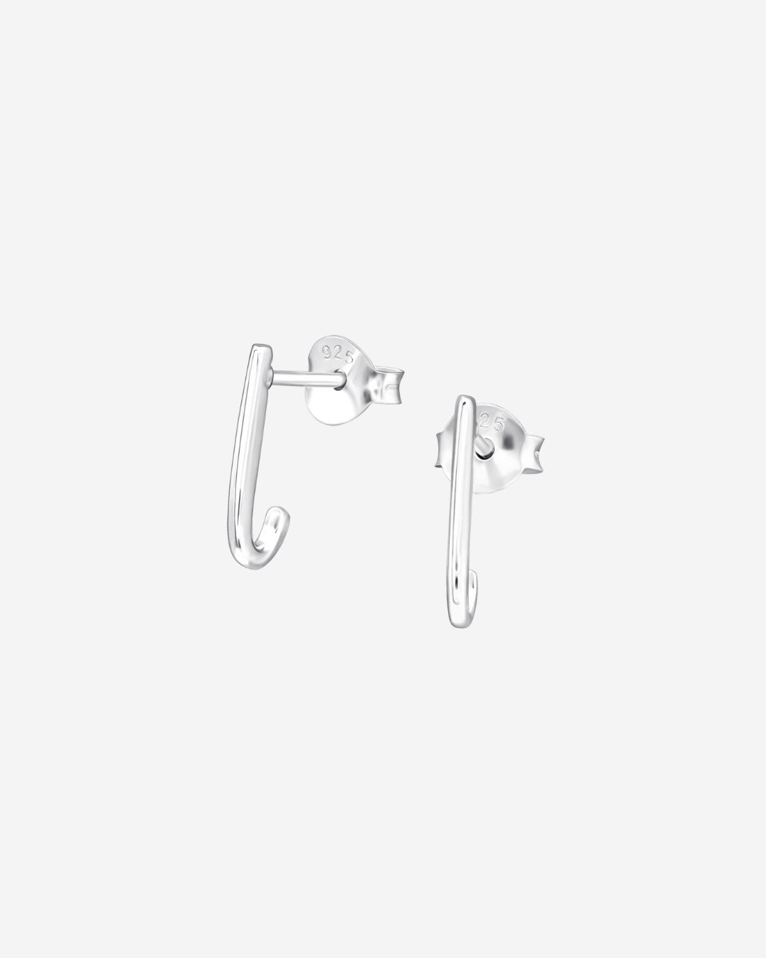 The Harmony Sterling Silver Curved Drop Earrings - Molten Store