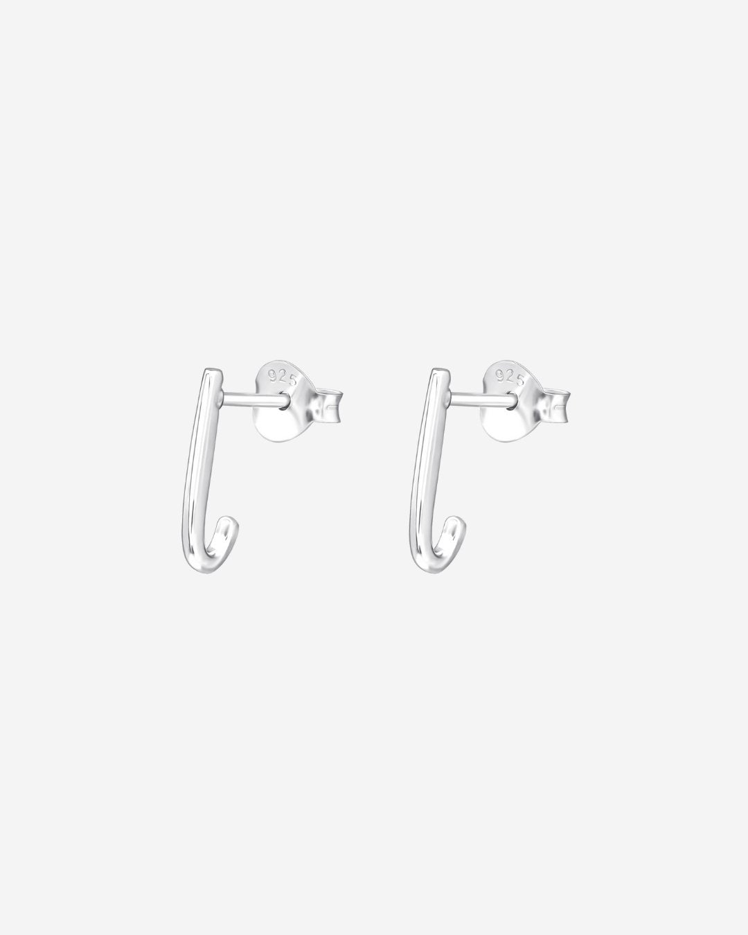 The Harmony Sterling Silver Curved Drop Earrings - Molten Store