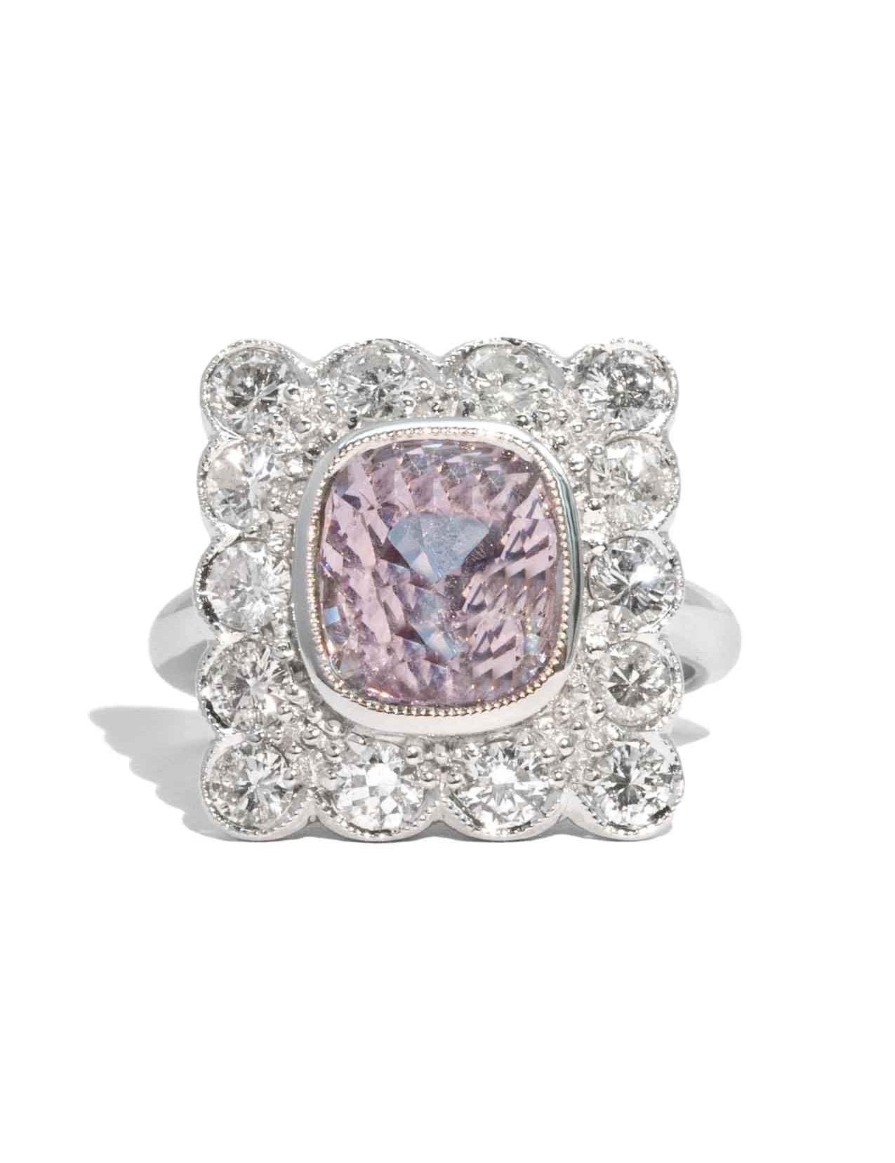 The Hazel Ring with 4.01ct Cushion Plum Spinel - Molten Store