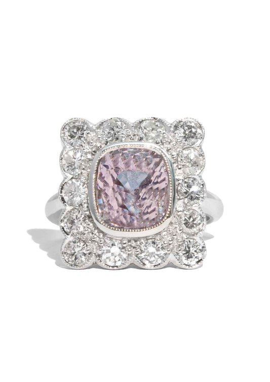 The Hazel Ring with 4.01ct Cushion Plum Spinel - Molten Store