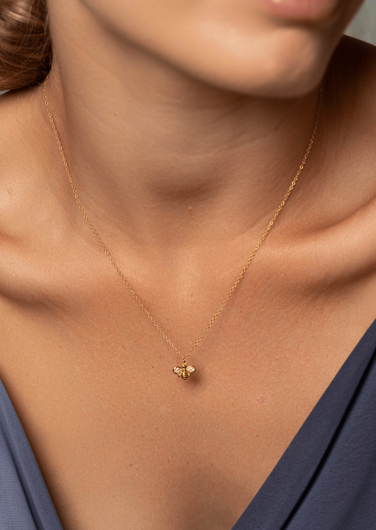 The Honey Bee 14ct Gold Vermeil Pendant Necklace - Molten Store