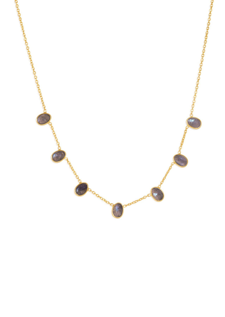 The Incanto Labradorite 18ct Gold Vermeil Necklace - Molten Store