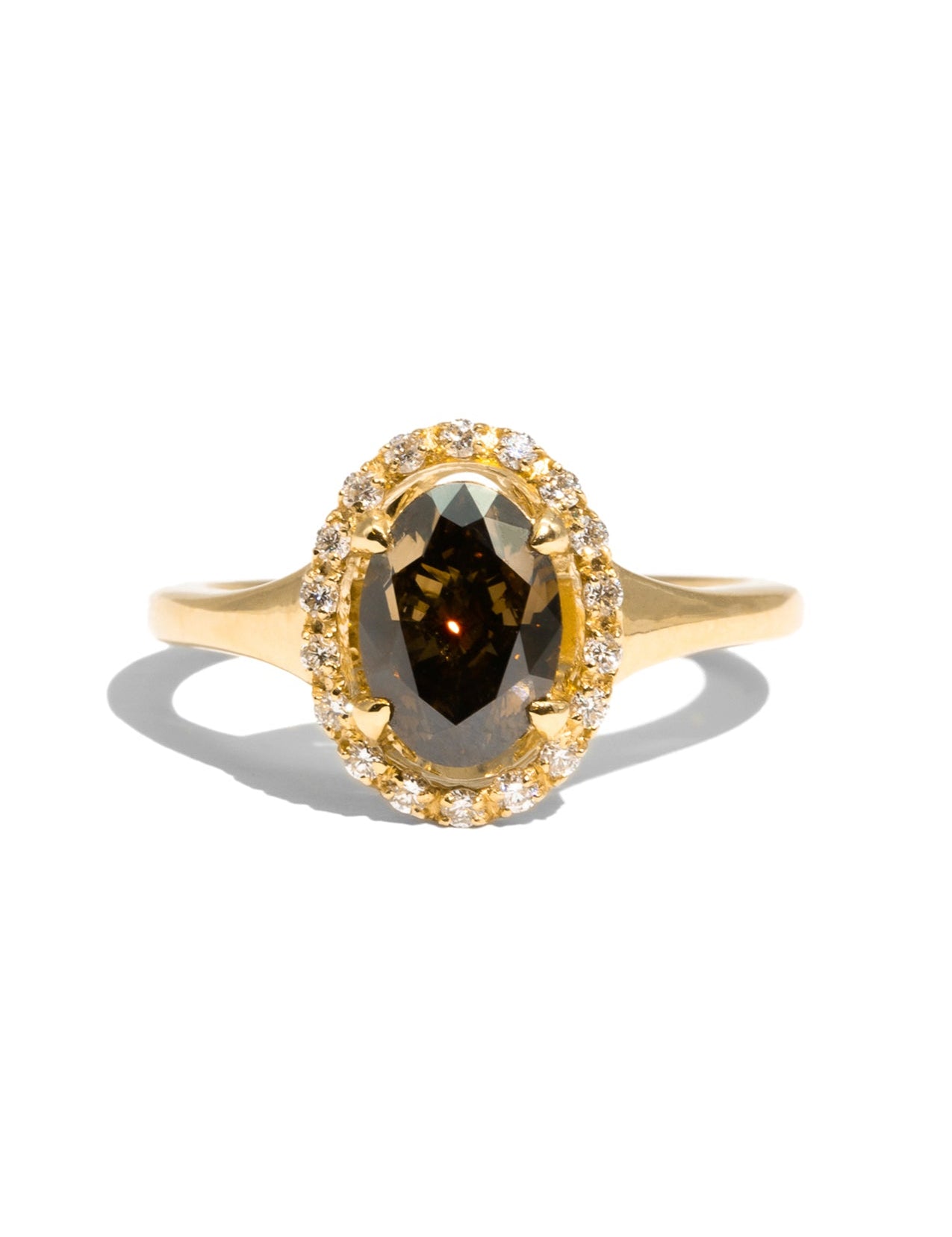 The Iris Ring with 1.58ct Cognac Diamond - Molten Store