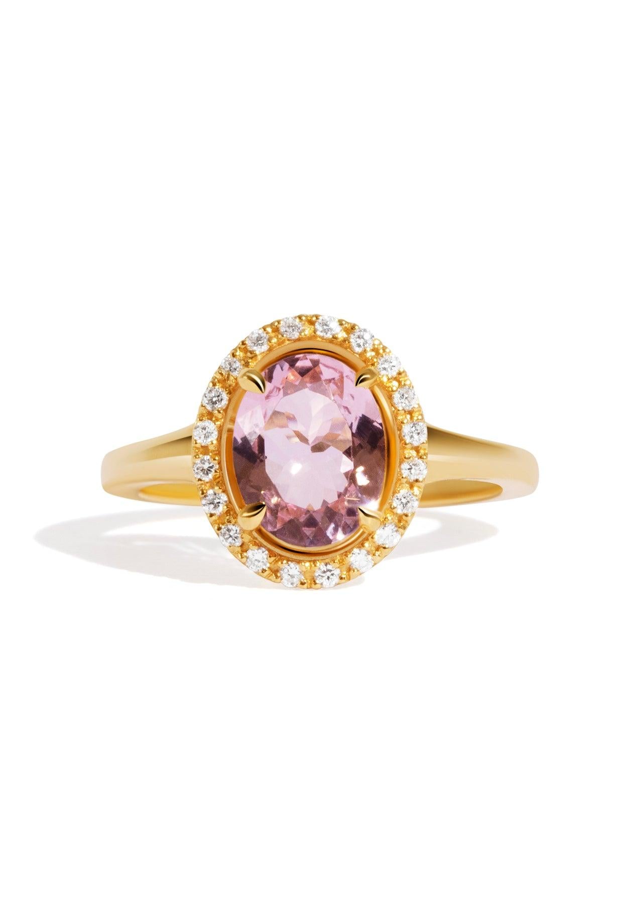 The Iris Ring with 2.29ct Oval Morganite - Molten Store