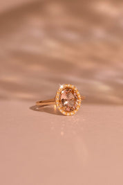 The Iris Ring with 2.29ct Oval Morganite - Molten Store