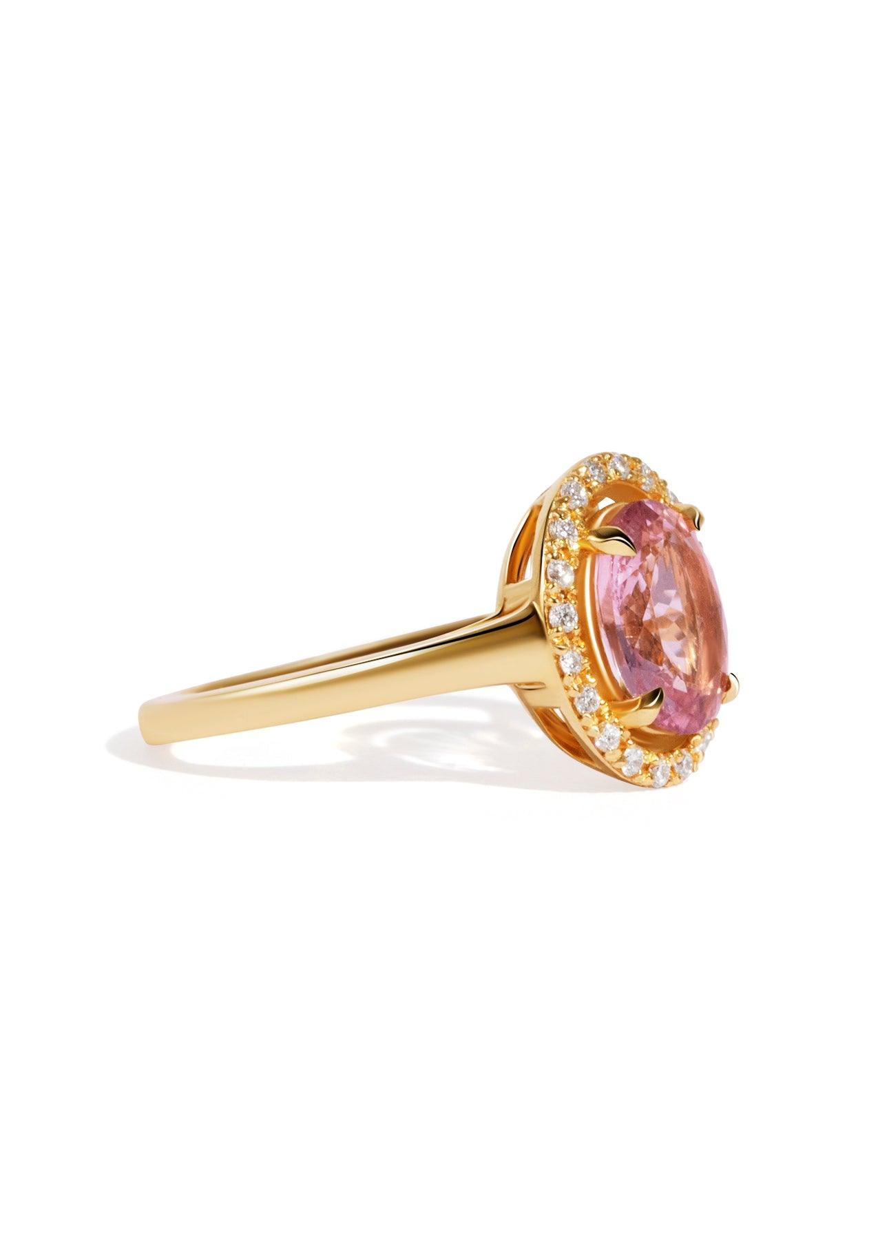 The Iris Ring with 2.29ct Oval Morganite - Molten Store