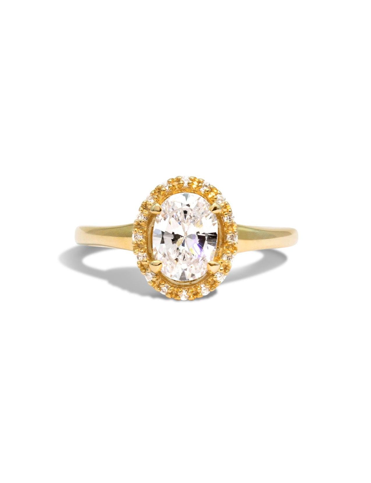 The Iris Yellow Gold Ring Setting - Molten Store