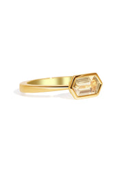 The Isabel Ring with 1.15ct Hexagon Yellow Sapphire - Molten Store