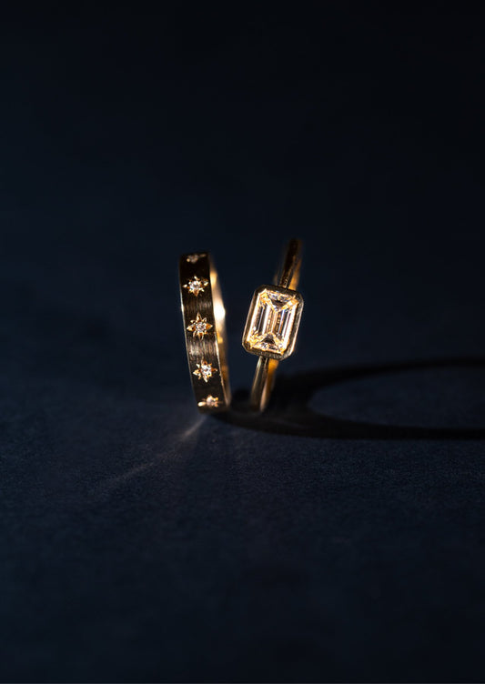 The Isabel Ring with 1ct Emerald Cut Diamond - Molten Store