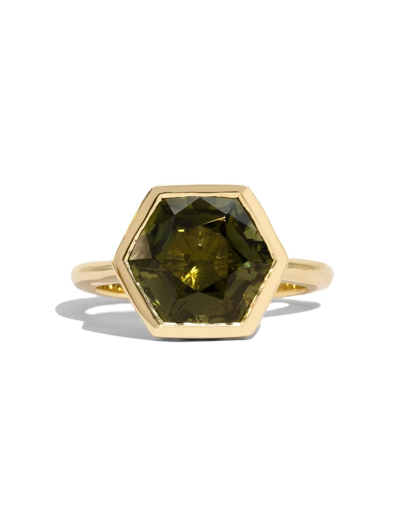 The Isabel Ring with 4.51ct Hexagon Tourmaline - Molten Store