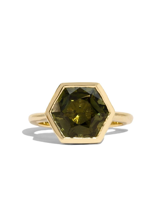 The Isabel Ring with 4.51ct Hexagon Tourmaline - Molten Store