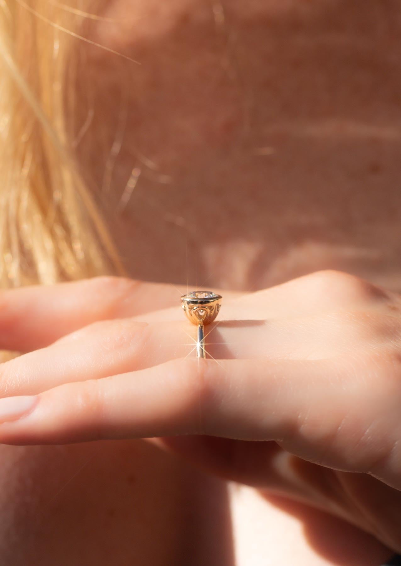 The Isabel Rose Gold Ring Setting - Molten Store