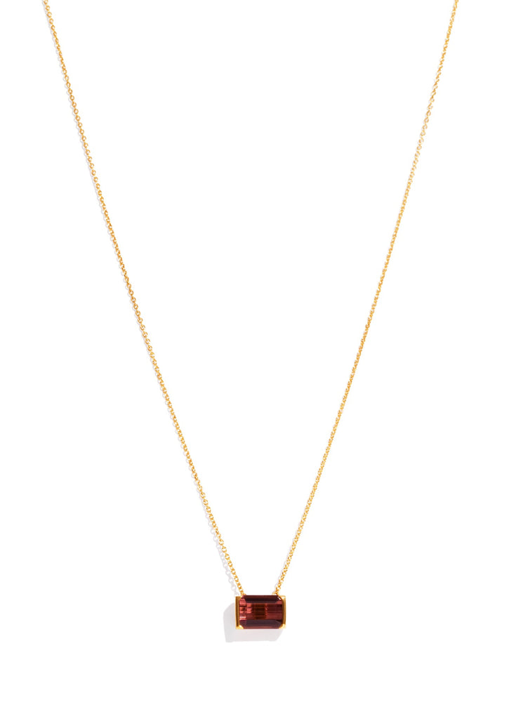 The Izzy Necklace with 3.71ct Peach Tourmaline - Molten Store