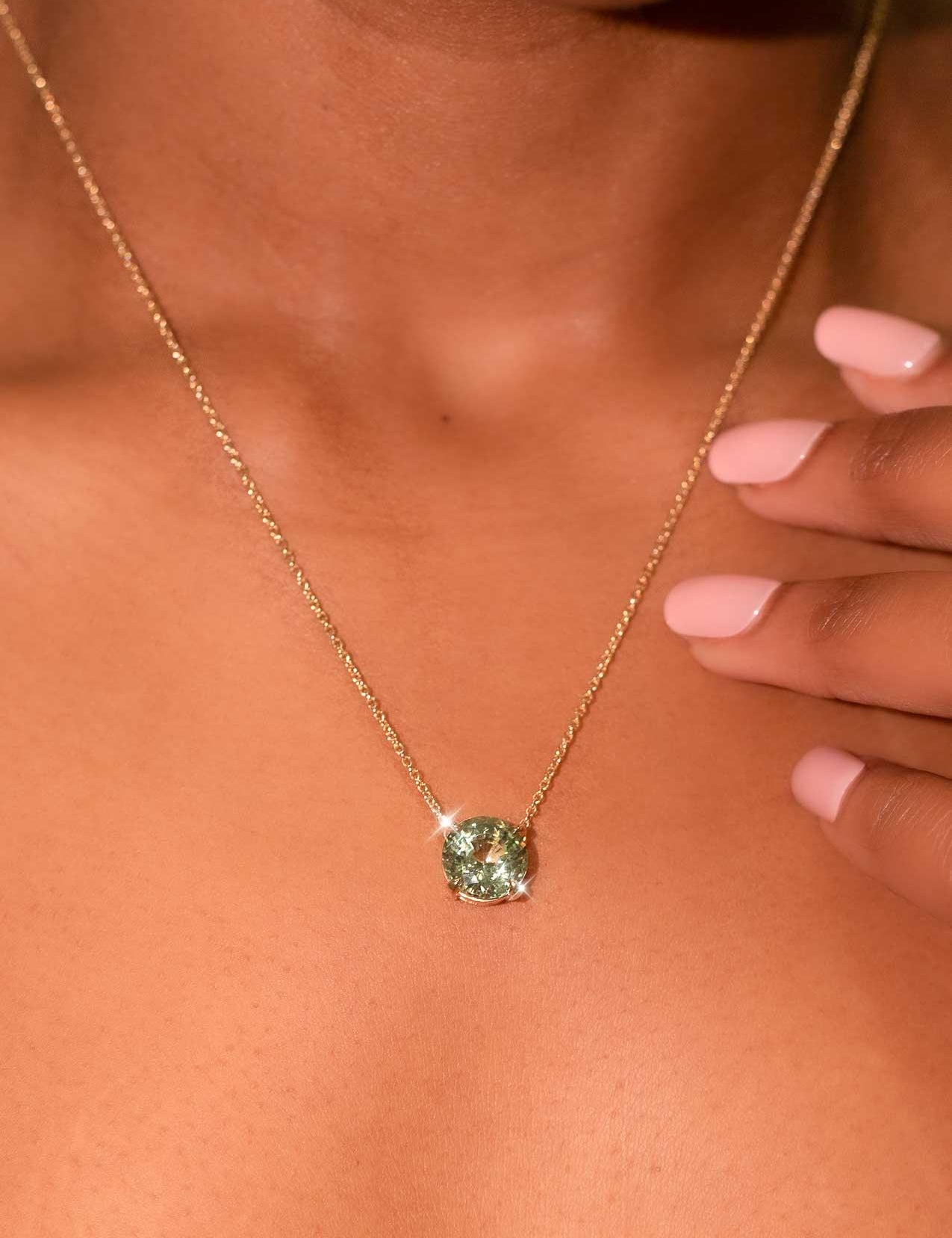 The Jasmine Necklace with 3.78ct Tourmaline - Molten Store