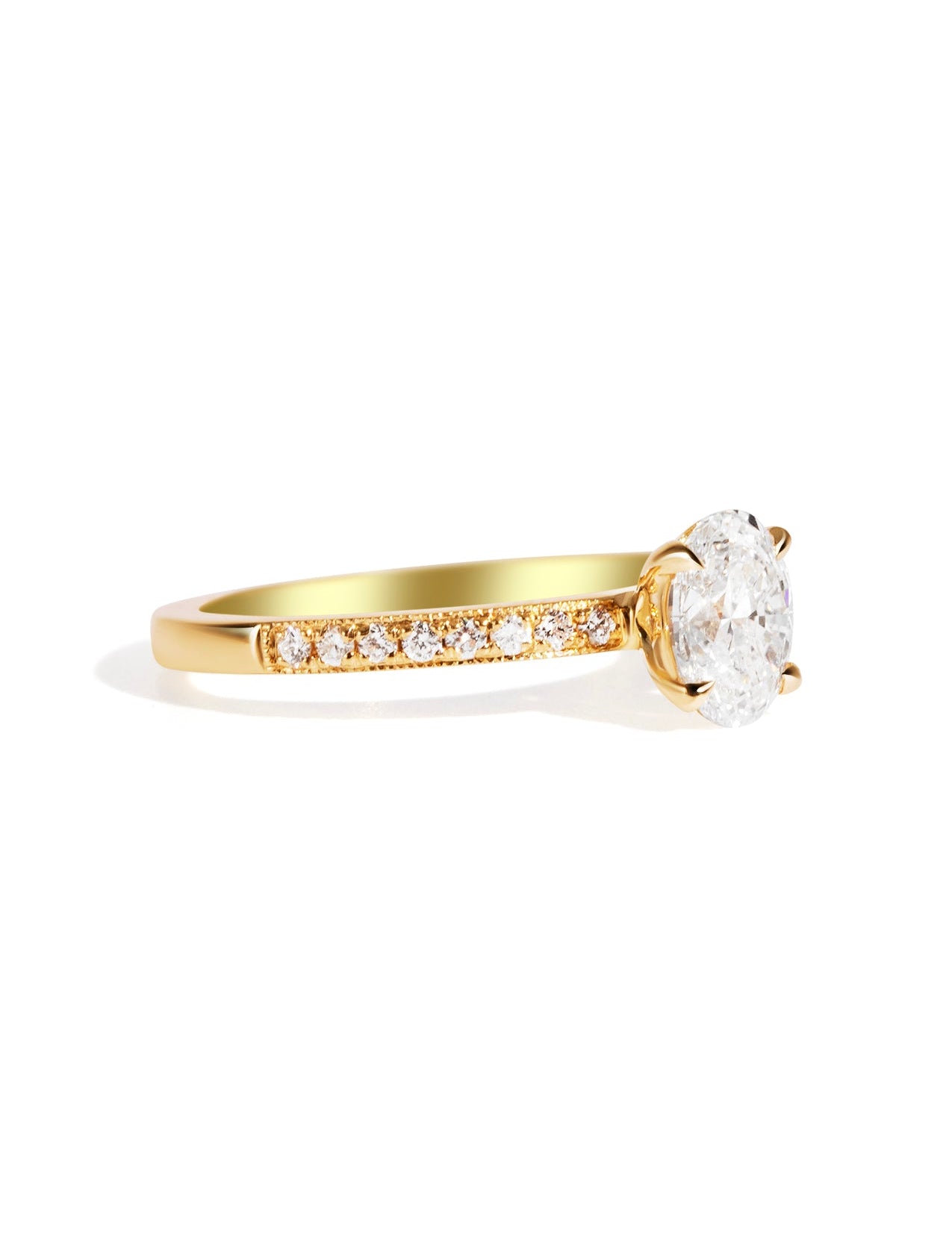 The Juliette Ring with 1.02ct Oval Cultured Diamond - Molten Store