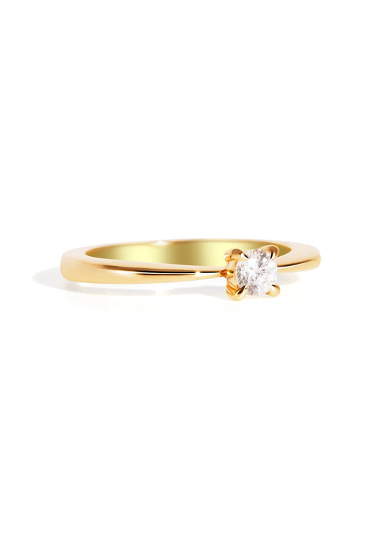 The June Ring with 0.45ct Round White Diamond Ring - Molten Store