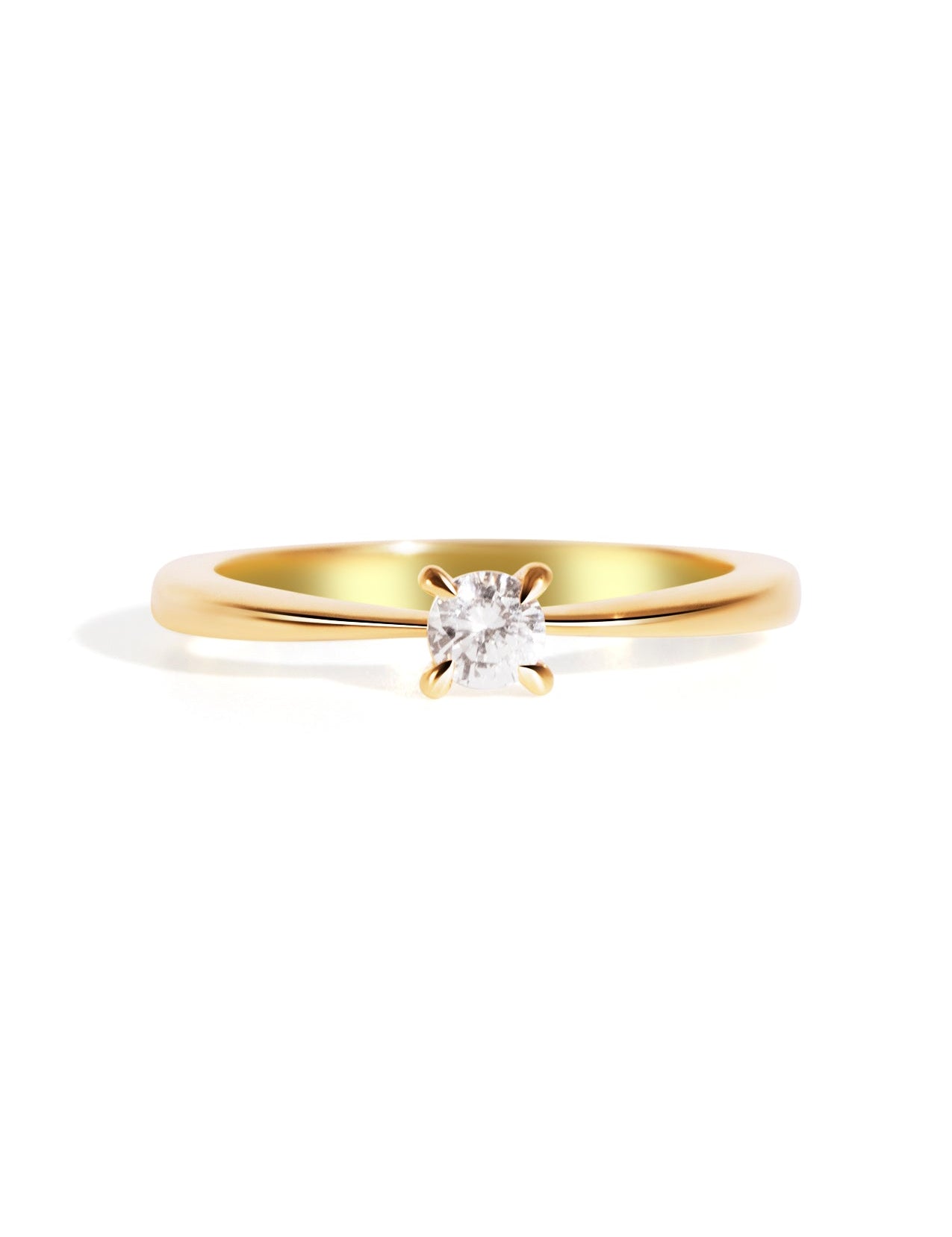 The June Ring with 0.45ct Round White Diamond Ring - Molten Store