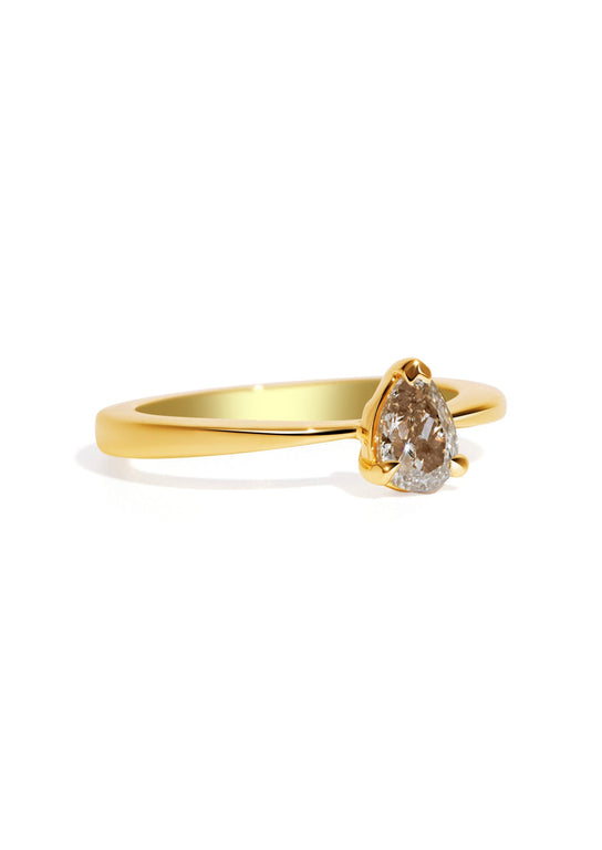 The June Ring with 0.71ct Pear Diamond - Molten Store