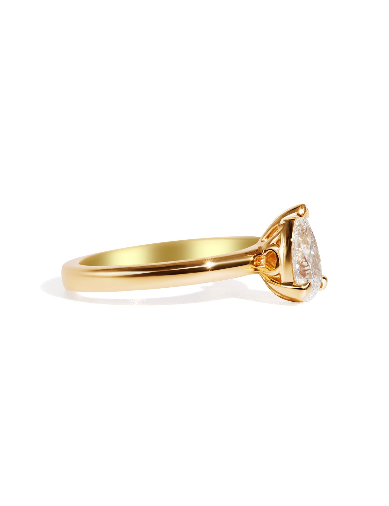 The June Ring with 0.77ct Pear Cultured Diamond - Molten Store