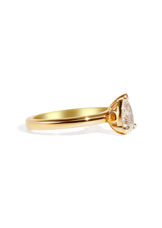 The June Ring with 0.77ct Pear Cultured Diamond - Molten Store