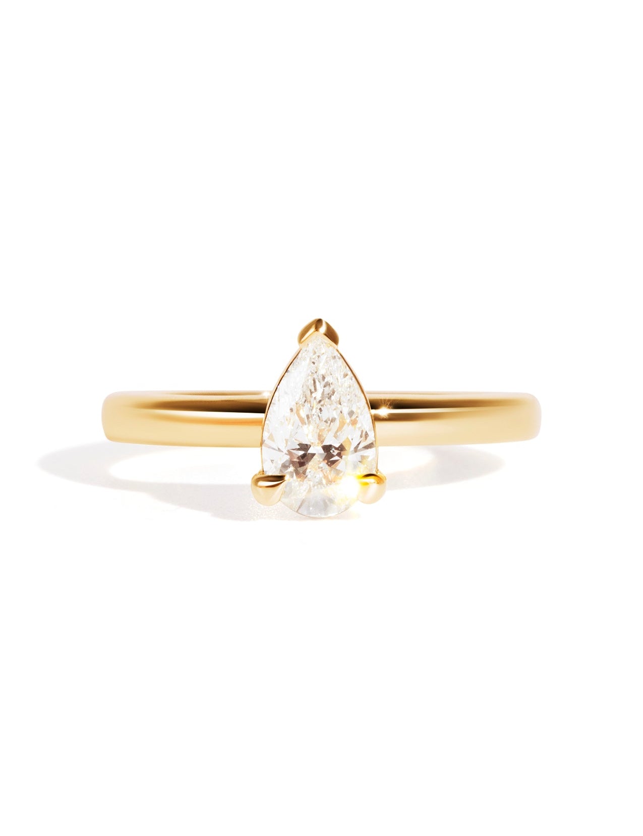 The June Ring with 0.77ct Pear Cultured Diamond - Molten Store