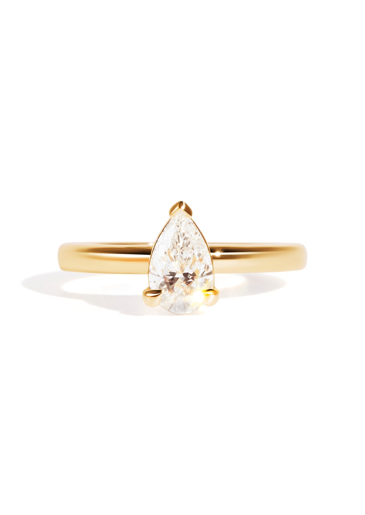 The June Ring with 0.77ct Pear Cultured Diamond - Molten Store