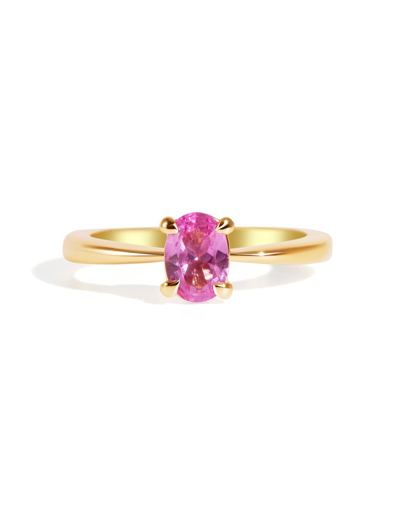 The June Ring with 0.87ct Oval Pink Sapphire - Molten Store