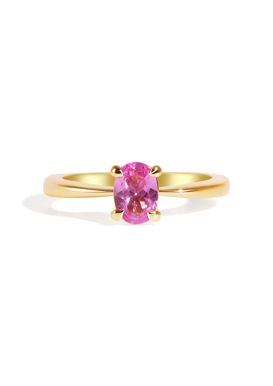 The June Ring with 0.87ct Oval Pink Sapphire - Molten Store