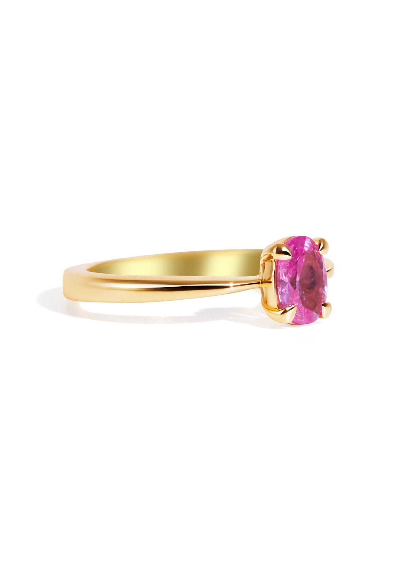 The June Ring with 0.87ct Oval Pink Sapphire - Molten Store