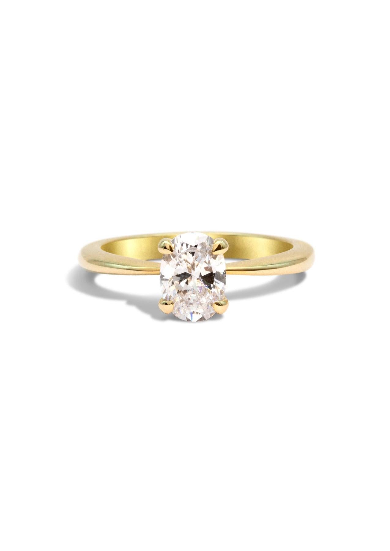 The June Ring with 1.03ct Oval Cultured Diamond - Molten Store