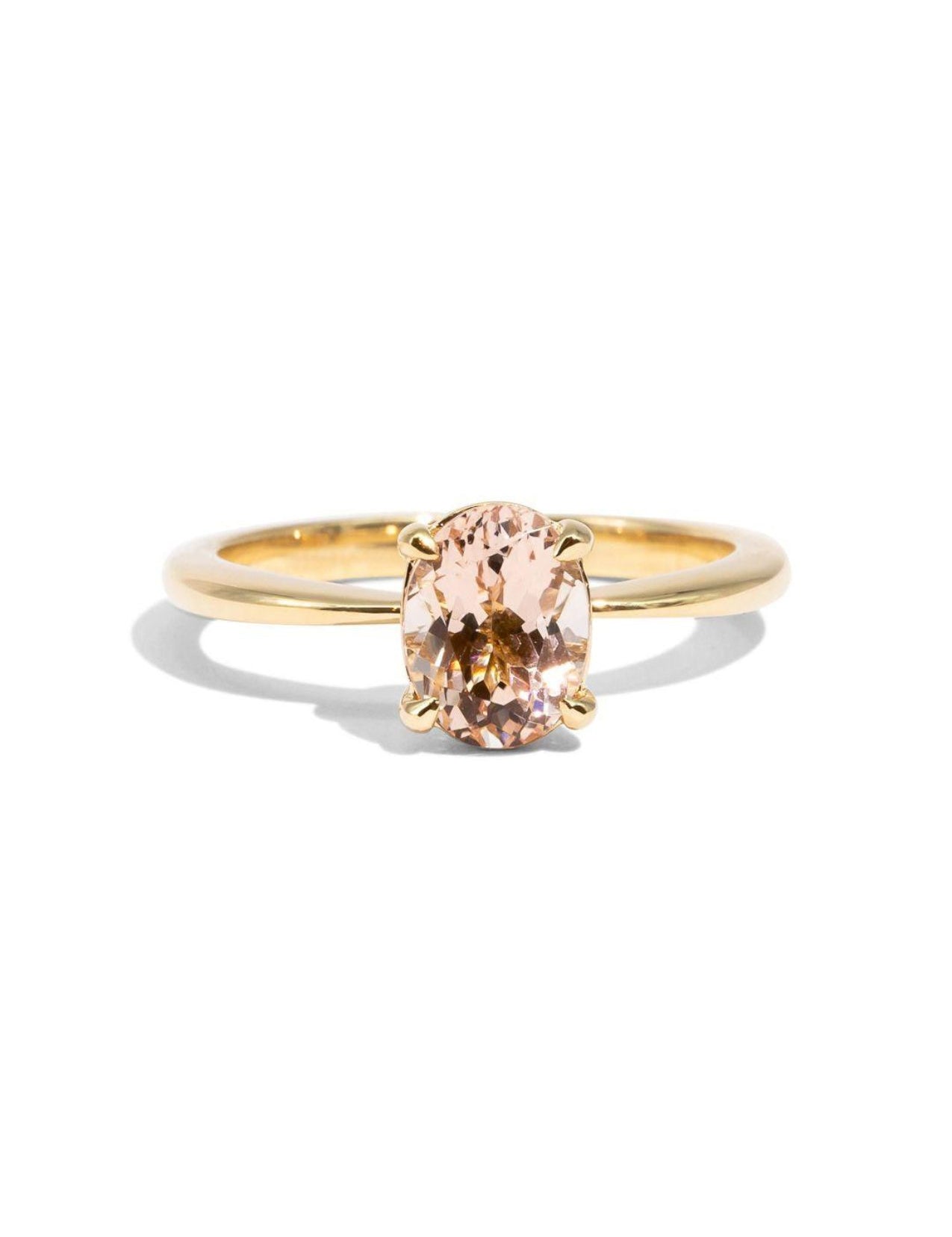 The June Ring with 1.29ct Oval Morganite - Molten Store