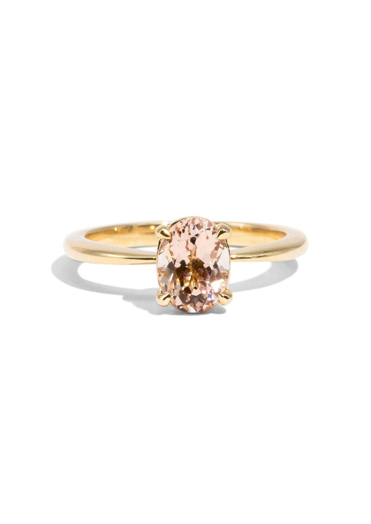 The June Ring with 1.29ct Oval Morganite - Molten Store