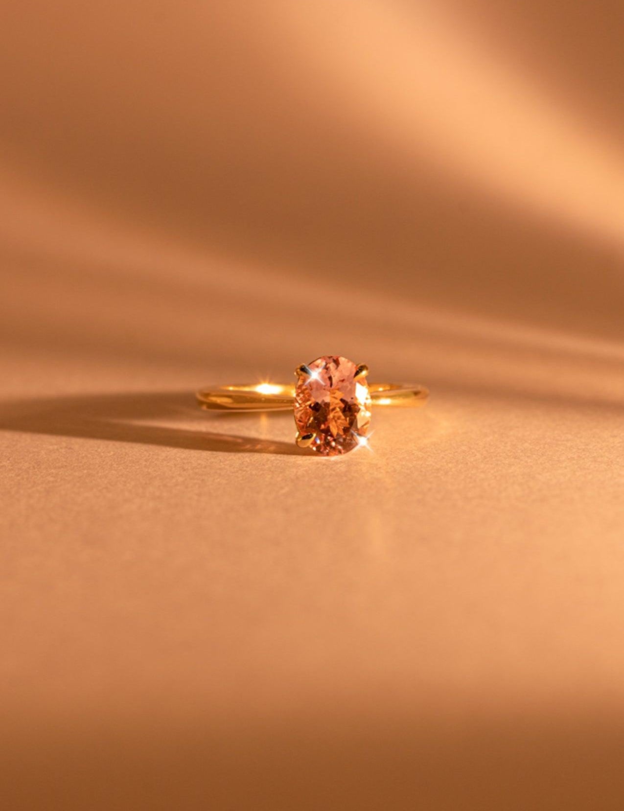 The June Ring with 1.29ct Oval Morganite - Molten Store