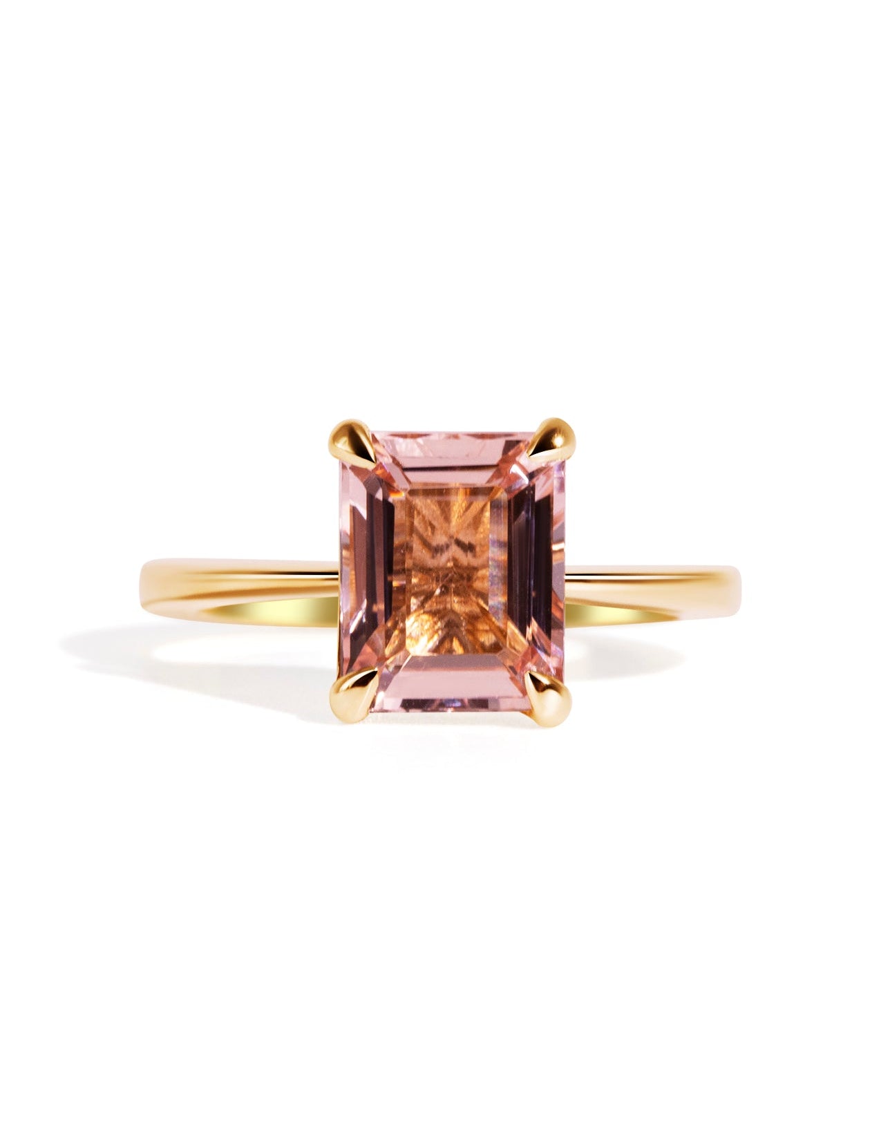 The June Ring with 1.30ct Emerald Morganite - Molten Store