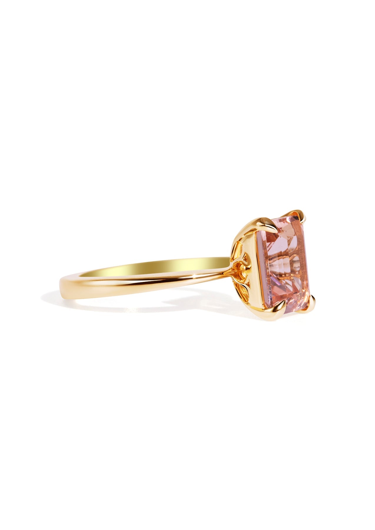 The June Ring with 1.30ct Emerald Morganite - Molten Store