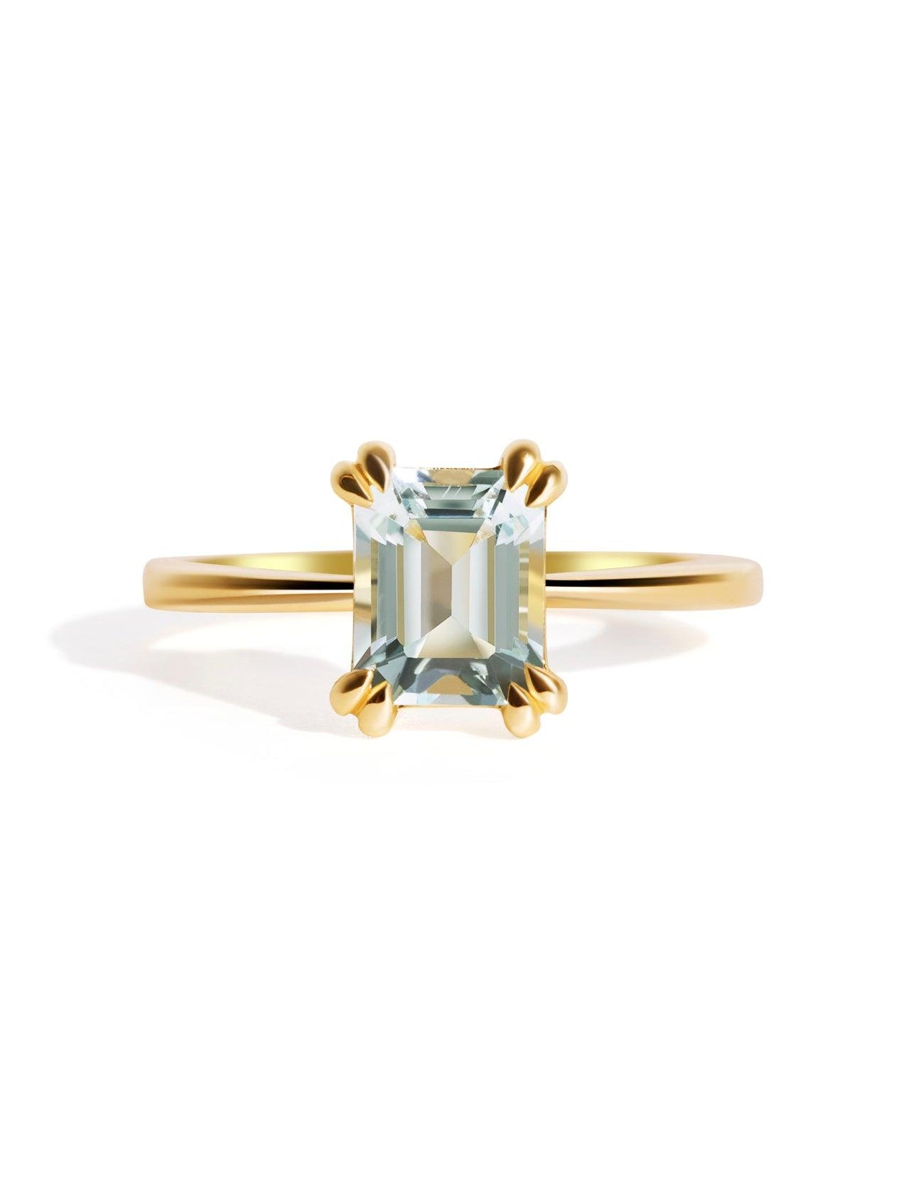 The June Ring with 1.48ct Emerald Aquamarine - Molten Store