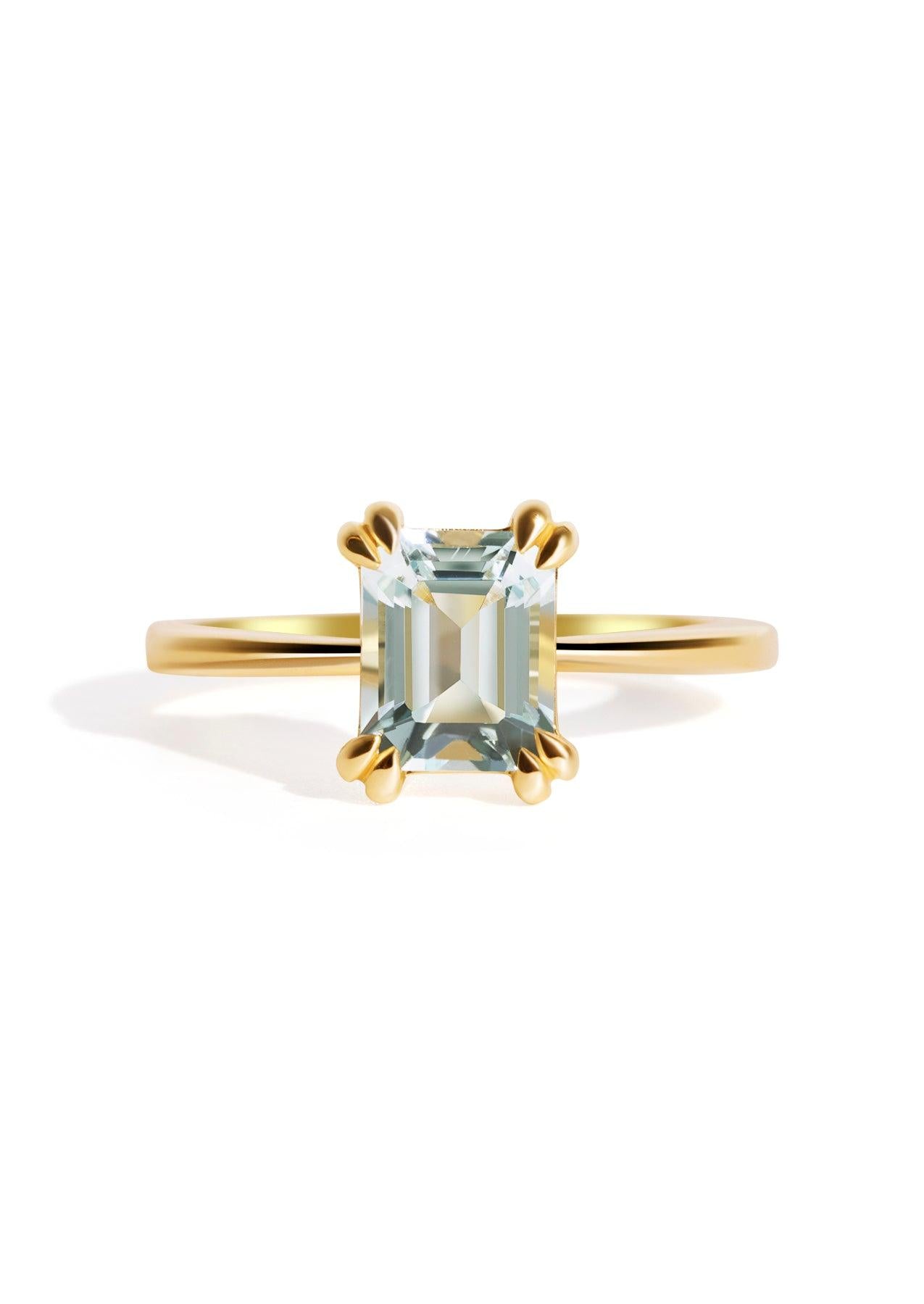 The June Ring with 1.48ct Emerald Aquamarine - Molten Store