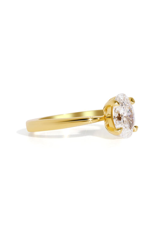 The June Ring with 1.50ct Oval Cultured Diamond - Molten Store