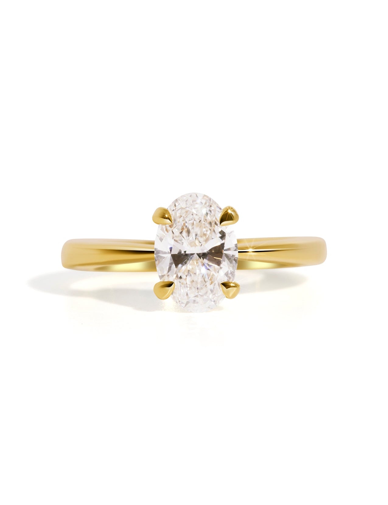 The June Ring with 1.50ct Oval Cultured Diamond - Molten Store