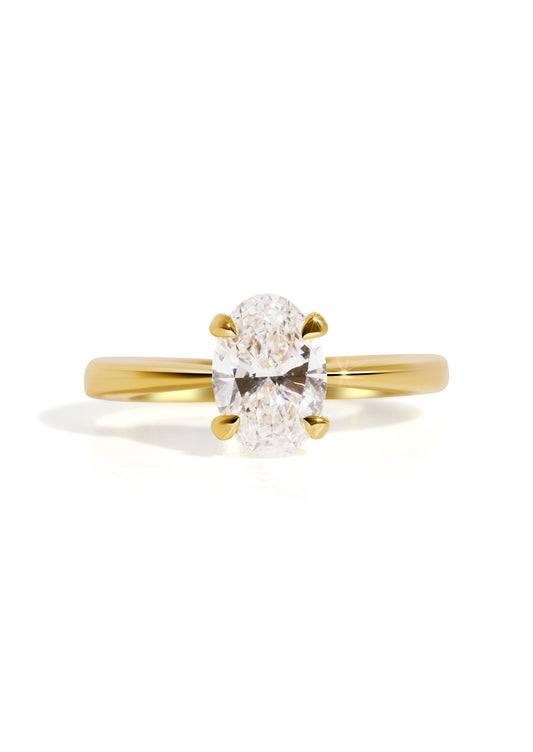 The June Ring with 1.50ct Oval Cultured Diamond - Molten Store