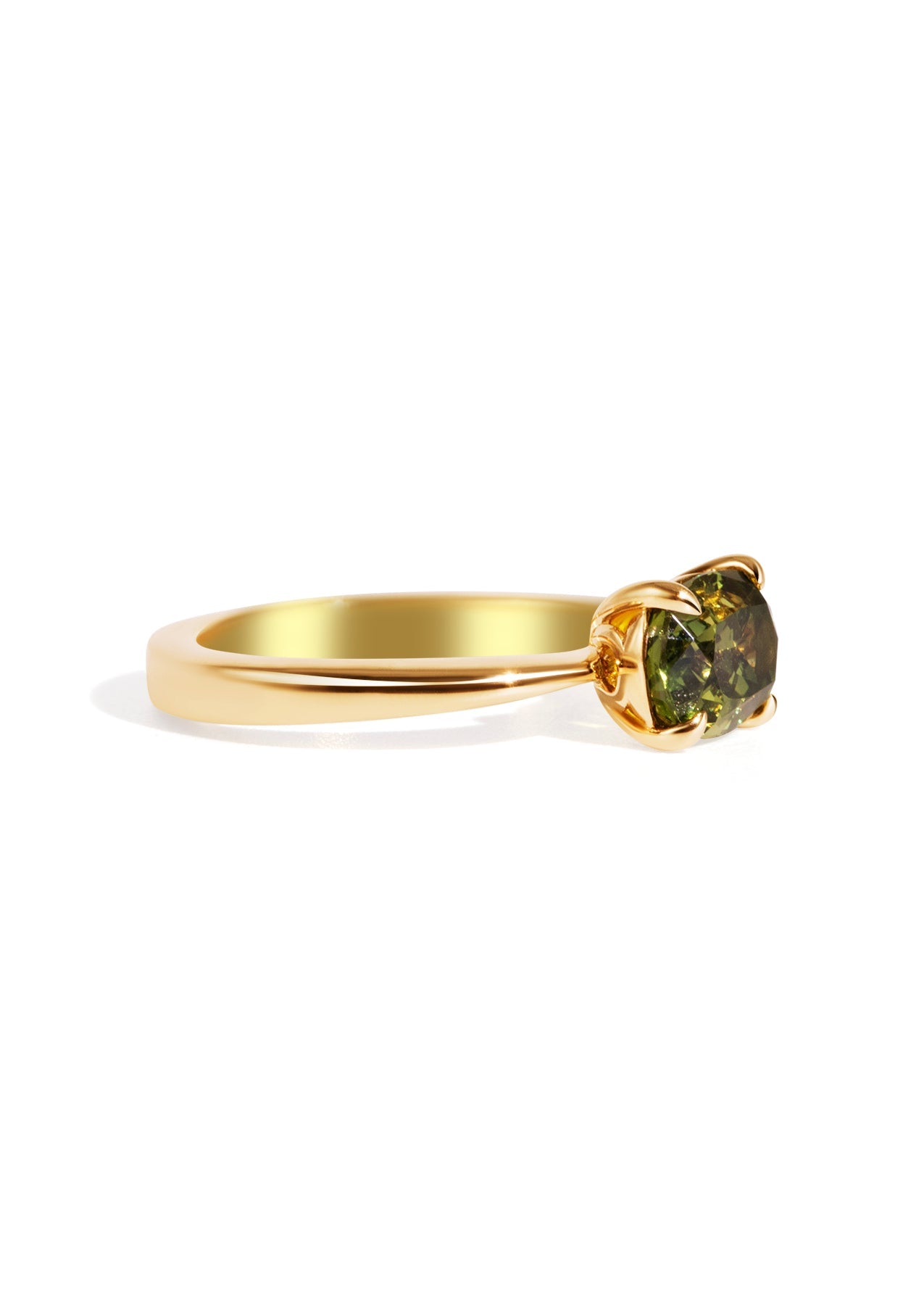 The June Ring with 1.92ct Oval Green Sapphire - Molten Store