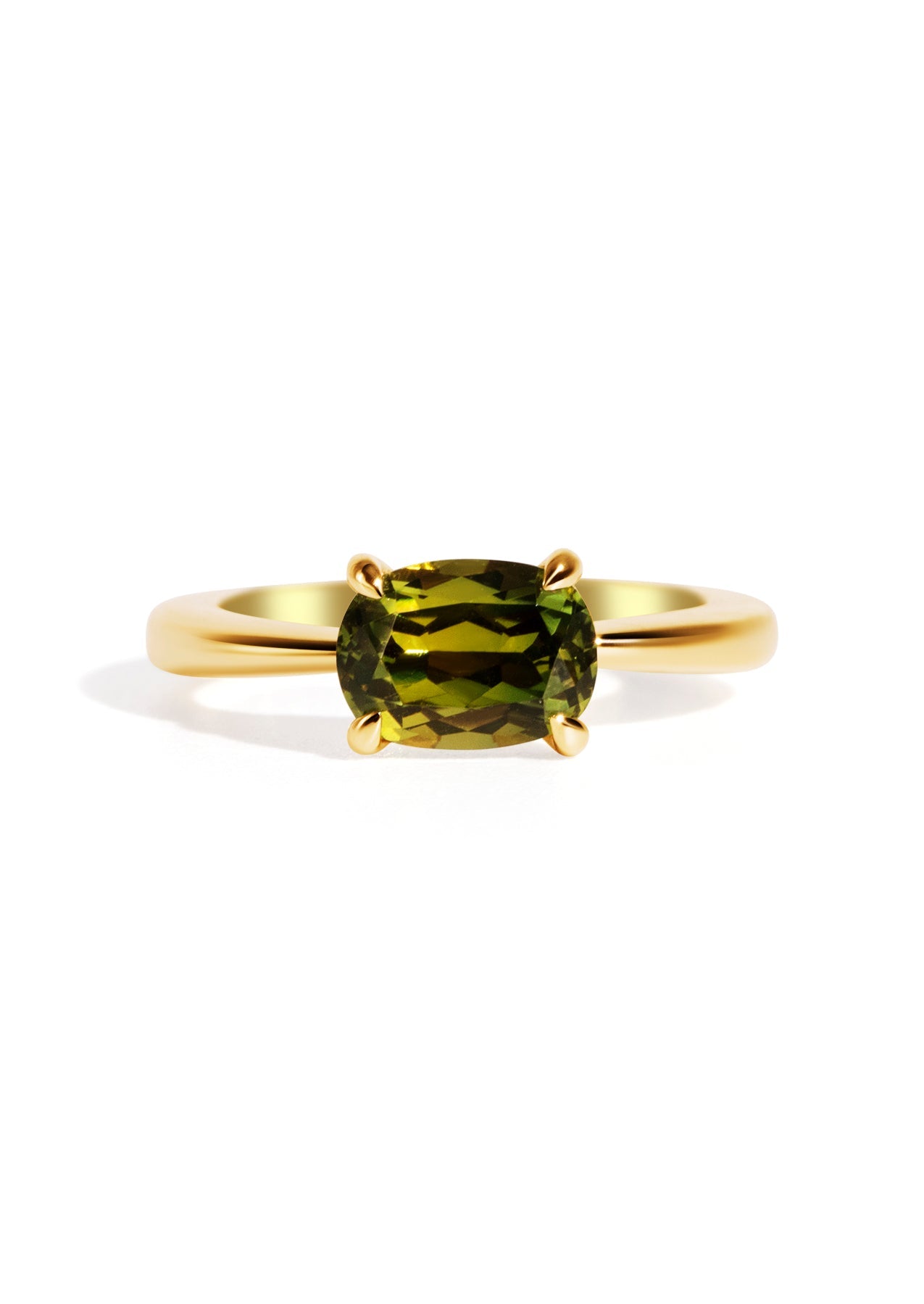 The June Ring with 1.92ct Oval Green Sapphire - Molten Store