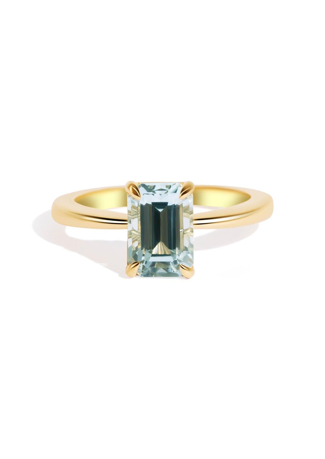 The June Ring with 1.96ct Emerald Aquamarine - Molten Store